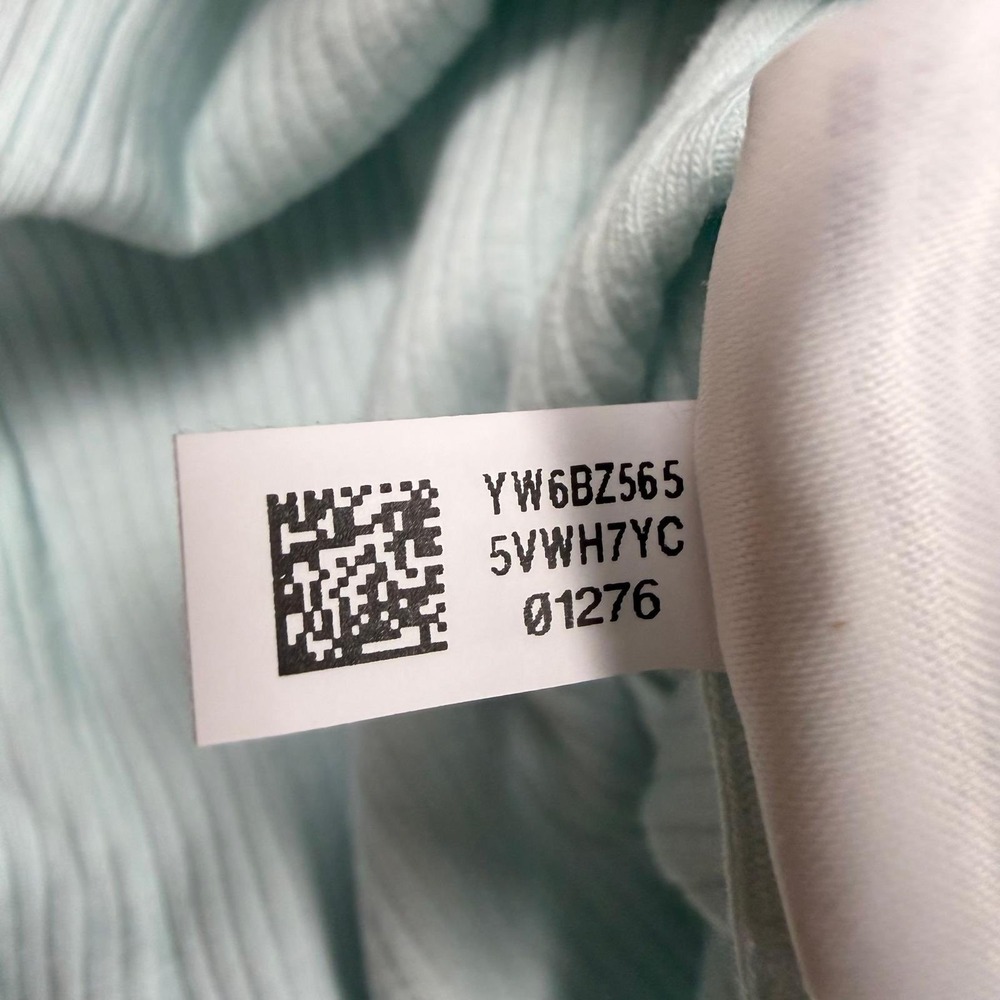 American Eagle Ribbed Short Sleeve T-Shirt Mint Green Crew Neck Top L 037-2370 - Picture 5 of 10